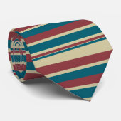Heffalumps Red Blue Beige Liegestuhl Strip Necktie Krawatte (Gerollt)