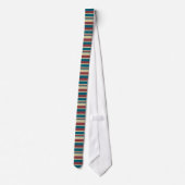 Heffalumps Red Blue Beige Liegestuhl Strip Necktie Krawatte (Rückseite)