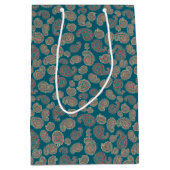 Heffalumps Red Blue Beige Paisley Geschenktasche Mittlere Geschenktüte (Vorderseite)