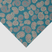 Heffalumps Red Blue Beige Paisley Tissue Paper Seidenpapier (Detail)