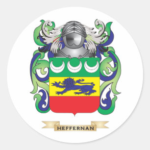 Heffernan Wappen (Familienwappen) Runder Aufkleber