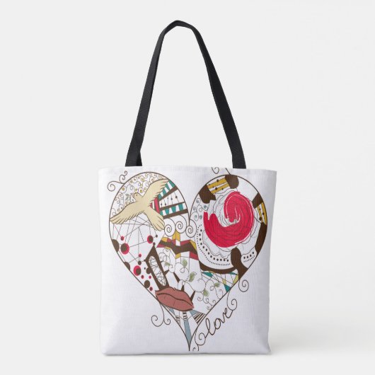 Heft Art Design Tote Bag Tasche (Rückseite)