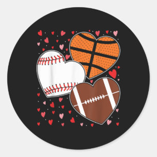 Heft Basketball Baseball Football Boys Mens Valen Runder Aufkleber