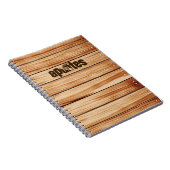 Heft Holz mit der personalizable Titelseite Notizblock (Rechte Seite)