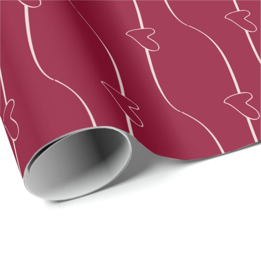 Heft Link Wein Rotes Wrapping Papier Geschenkpapier (Rolleneckpunkt)