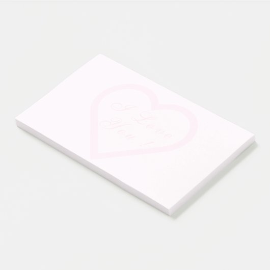 Heft Post it Notes - I Liebe You - Custom Text Post-it Klebezettel (angewinkelt)