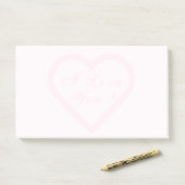 Heft Post it Notes - I Liebe You - Custom Text Post-it Klebezettel (Auf Schreibtisch)