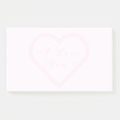 Heft Post it Notes - I Liebe You - Custom Text Post-it Klebezettel (Vorderseite)