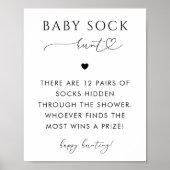 Heft Script Baby Sock Hunt Baby Shower Spielzeiche Poster (Vorne)