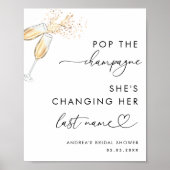 Heft Script Pop der Champagne Brautparty Signatur Poster (Vorne)