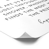 Heft Script Schnuller Hunt Baby Shower Spielzeiche Poster (Ecke)