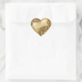 Heft Scroll Gold w Red Gold Herz-Aufkleber (Tasche)