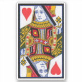 Heft Suite Colorful Queen Playing Card Aufkleber (Vorderseite)