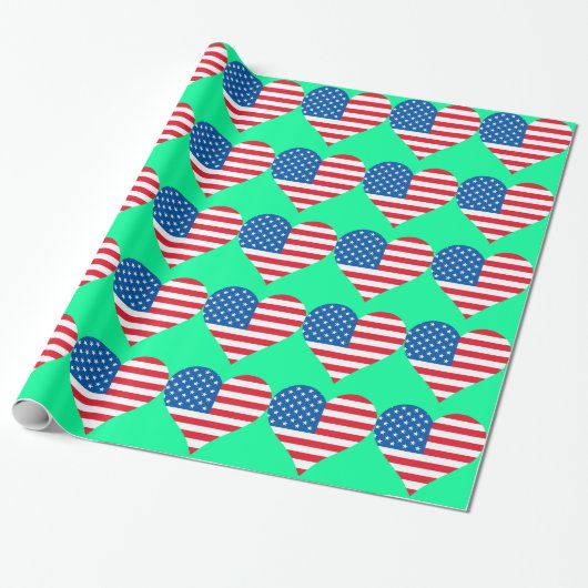 Heft USA Flag Blue Wrapping Paper Geschenkpapier (Ungerollt)