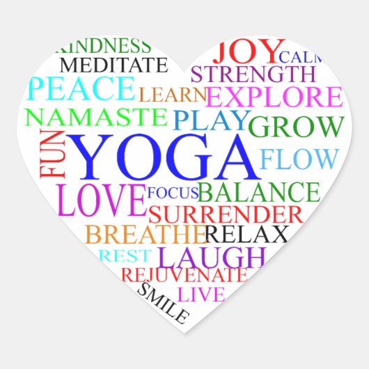 Heft-Yoga-Aufkleber Herz-Aufkleber (Vorderseite)