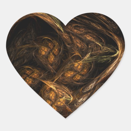 Heftaufkleber der Mutter Erde Abstrakte Kunst Herz-Aufkleber (Vorderseite)