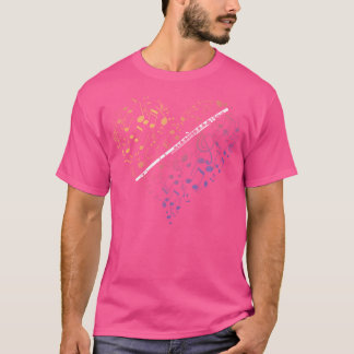 Heftblatt Musik Clef Transverse Flute T-Shirt