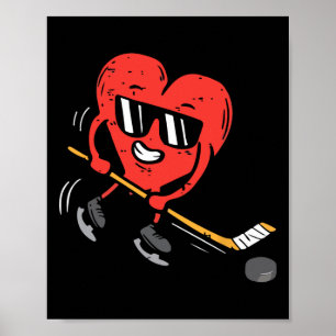 HeftEishockeyspieler Valentinstag Niedlich Sports Poster