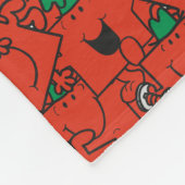 Heftgewichte Rot und Grün Muster | Monogramm Fleecedecke (Ecke)