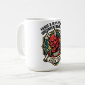 Heftig & Geboren Rebellischer Ungewöhnlicher Geist Kaffeetasse (Vorderseite Links)