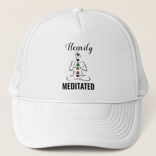 Heftig meditierte Chakra Meditation Trucker Hat Truckerkappe (Vorderseite)