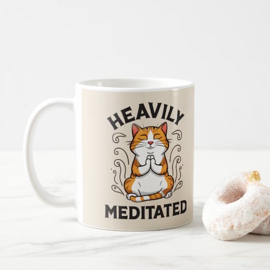 Heftig meditierter Funny Yoga Kaffeetasse (Mit Donut)