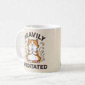 Heftig meditierter Funny Yoga Kaffeetasse (Vorderseite Links)