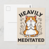 Heftig meditierter Funny Yoga Postkarte (Vorne/Hinten)