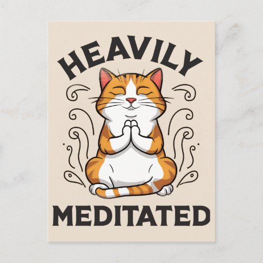Heftig meditierter Funny Yoga Postkarte (Vorderseite)
