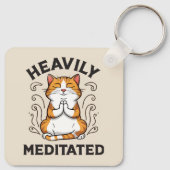 Heftig meditierter Funny Yoga Schlüsselanhänger (Rückseite)