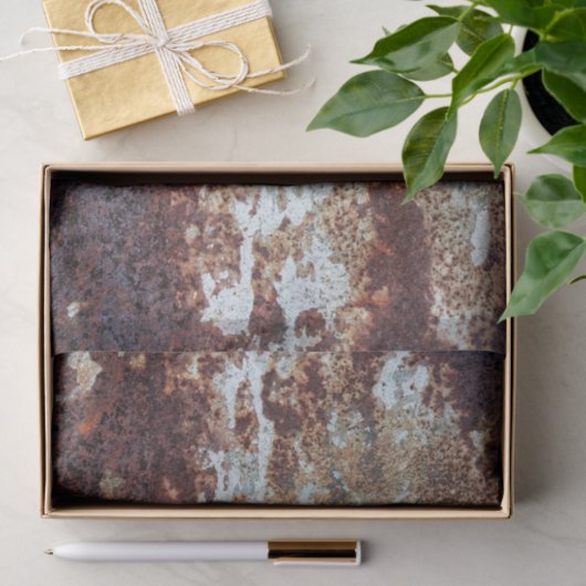 Heftig rostetes Metallmuster Seidenpapier (Geschenk)