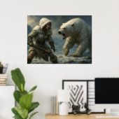 Heftige Begegnung in der Arktis Poster (Heimbüro)