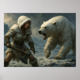Heftige Begegnung in der Arktis Poster