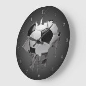Heftige Fußball-Dunkelheits-Wanduhr Große Wanduhr (Winkel)