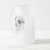 Heftige Fußball-mattierte Bier-Tasse Mattglas Bierglas (Vorderseite Links)