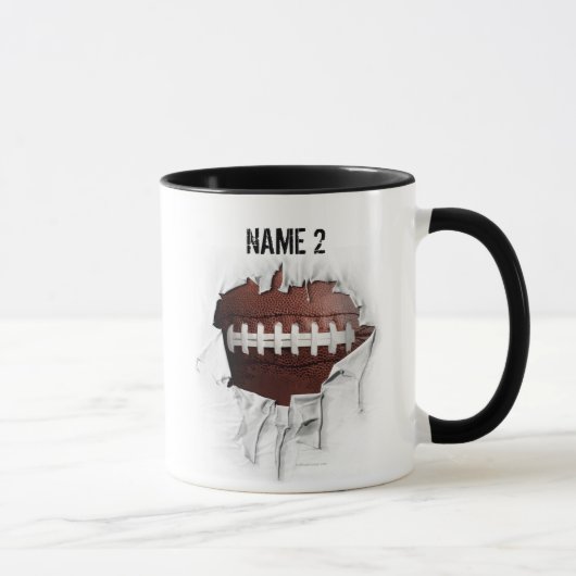 Heftige Fußball-personalisierte Tasse (Rechts)