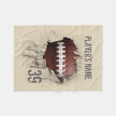 Heftige Fußball-personalisierte weiße Fleece-Decke Fleecedecke (Vorderseite (Horizontal))
