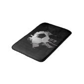 Heftige Fußball-Schwarz-Bad-Matte Badematte (Schrägansicht)