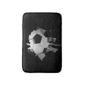 Heftige Fußball-Schwarz-Bad-Matte Badematte (Vorderseite Vertikal)