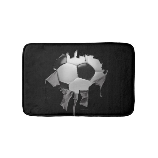 Heftige Fußball-Schwarz-Bad-Matte Badematte (Vorderseite)