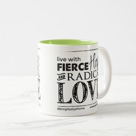 Heftige Hoffnung u. radikale Liebe - Trinkbehälter Zweifarbige Tasse (VorderseiteRechts)