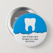 Heftige Papierzahnheilkunde-Zahn-Gewohnheit Button (Vorne & Hinten)