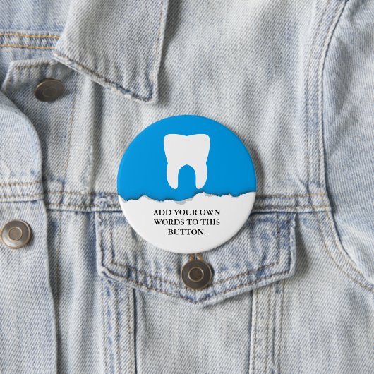 Heftige Papierzahnheilkunde-Zahn-Gewohnheit Button (Beispiel)