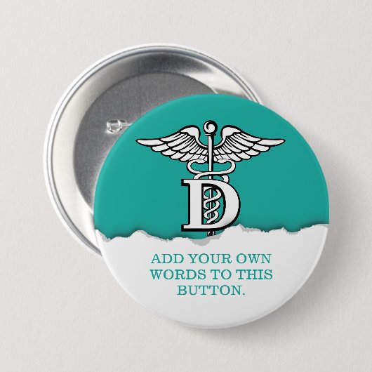 Heftige Seagreen Gewohnheit des Button (Vorne & Hinten)