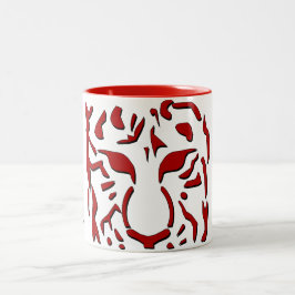 Heftige Tiger-Tasse im Rot Zweifarbige Tasse