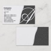 Heftige weg - dunkelgraue prägeartige visitenkarte (Vorne/Hinten)