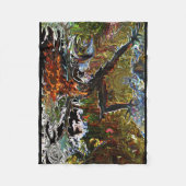 Heftige Yoga-Fleece-Decke des Krieger-2 durch Fleecedecke (Vorderseite)