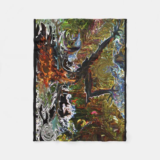 Heftige Yoga-Fleece-Decke des Krieger-2 durch Fleecedecke (Vorderseite)