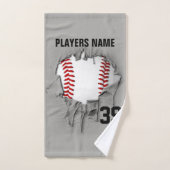 Heftiger Baseball Badhandtuch Set (Handtuch)
