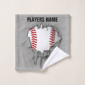 Heftiger Baseball Badhandtuch Set (Waschlappen)